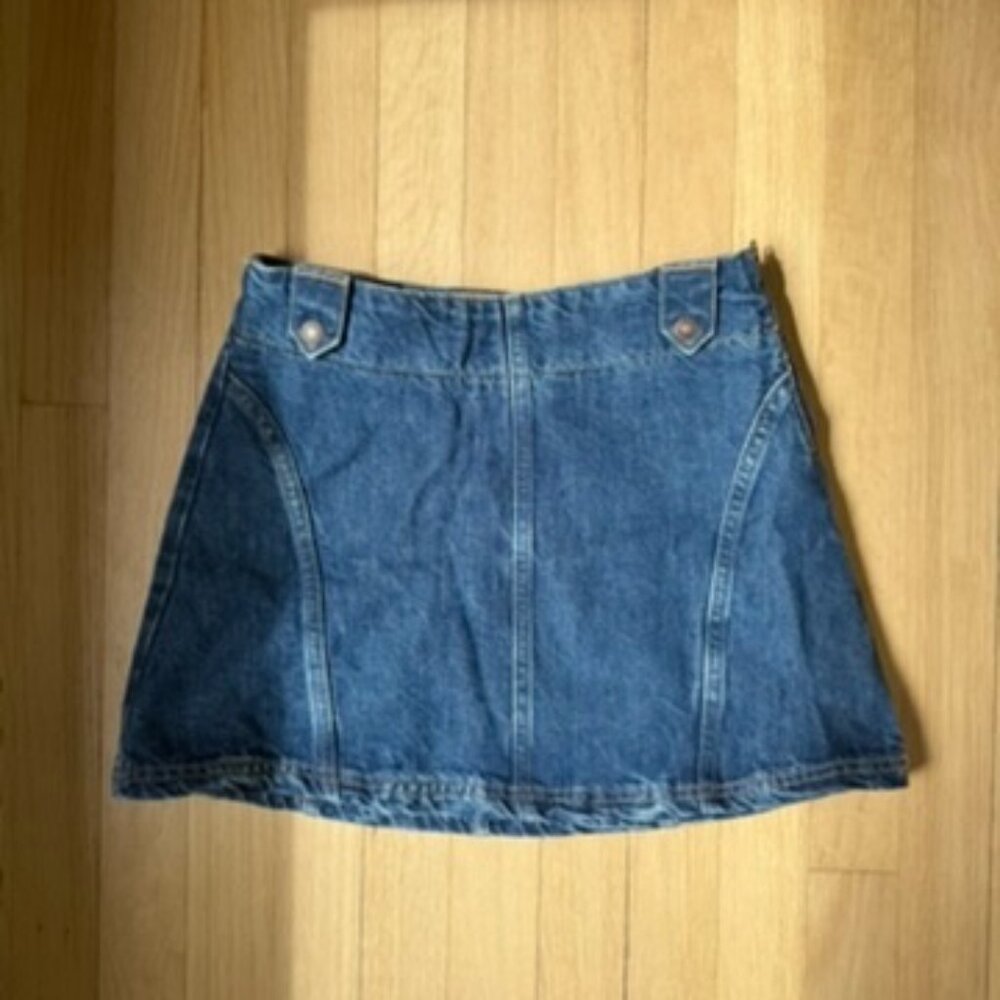 Free People We the Free Runaway Denim Mini Skirt